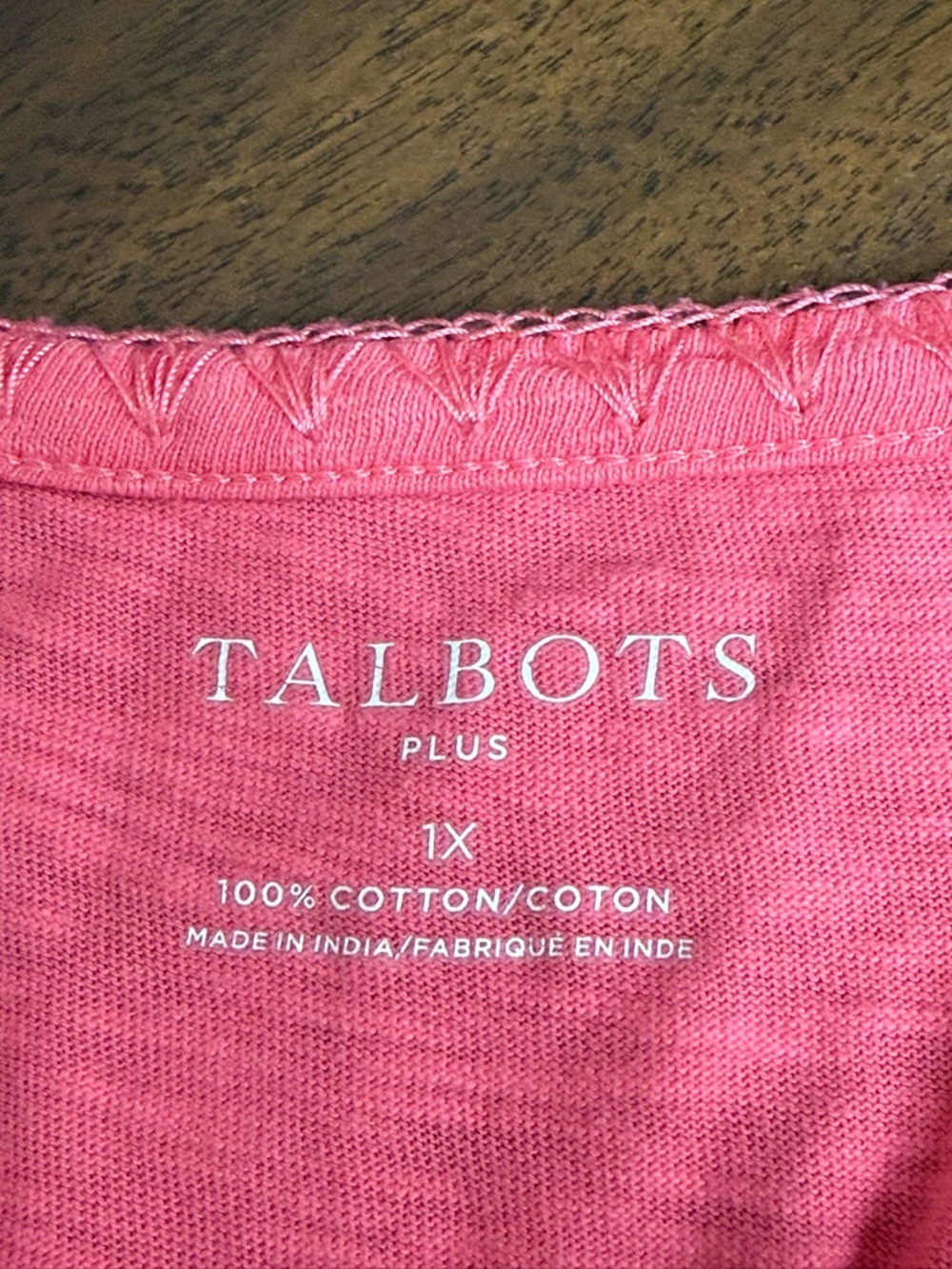 Talbots Pink Floral Embroidered Top Boho Cottagecore Cotton 1X Summer Chic - Picture 7 of 9